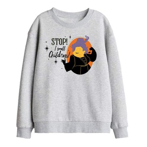 Hocus Pocus Childrens/Kids Stop! I Smell Children! Mary Sanderson Sweatshirt
