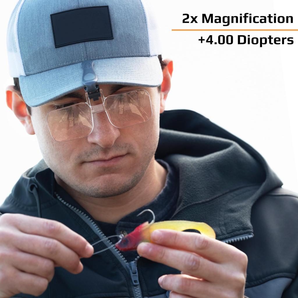 Carson 2x Hat Degree Clip-on Magnifier, +4.00 Diopter, CARSON-VM-12