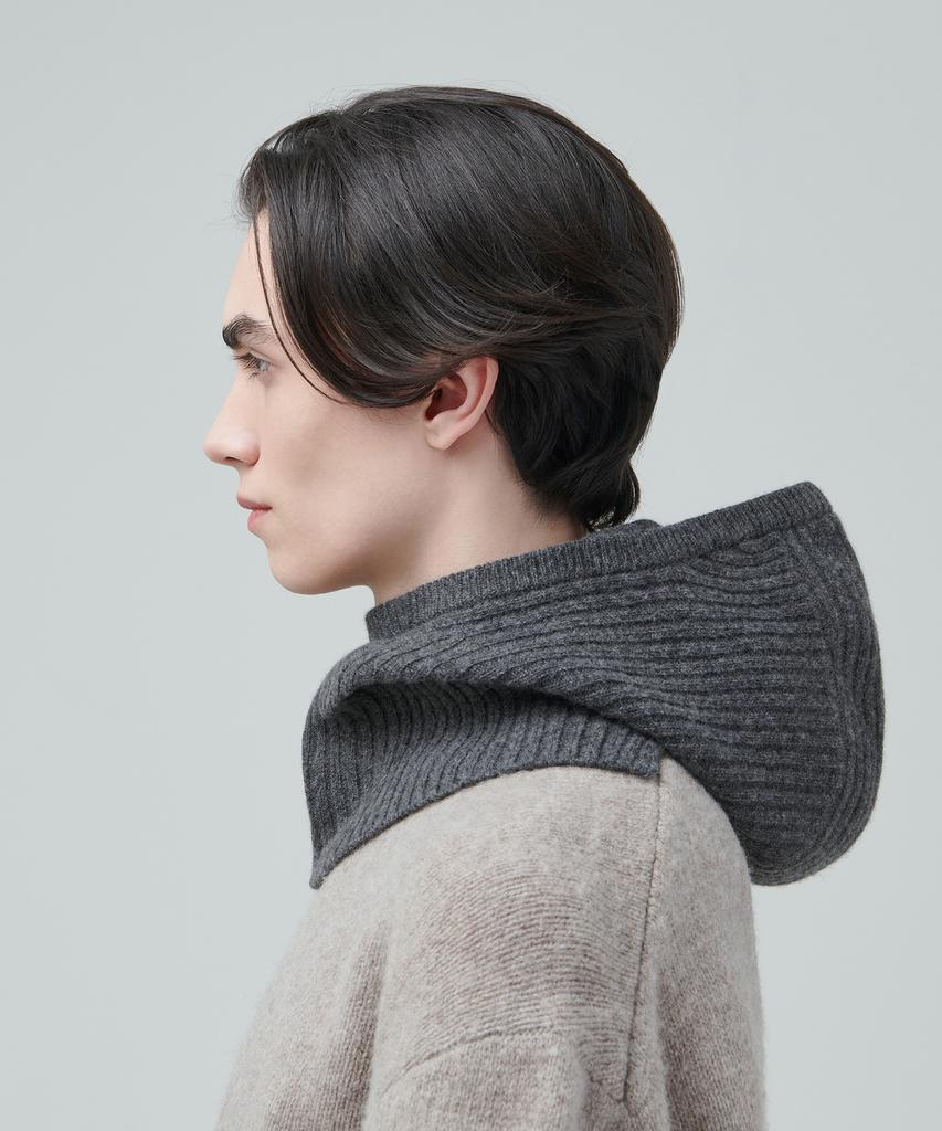 Musinsa Standard Lambswool Knit Balaclava [Medium Grey]