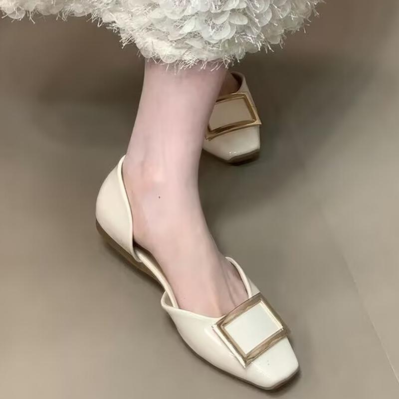 

Women Loafers Shoes Shallow Cozy Shoes Square Toe Designer Sandals Summer Woman 2025 New Casual Dress Femme Zapatillas 40 абрикосовый