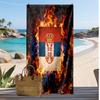 Serbien Druck Strandtuch Schnelltrocknend Super Saugfähig Weiches Badetuch für Schwimmen Strand Reisen Fan Souvenir Geschenk