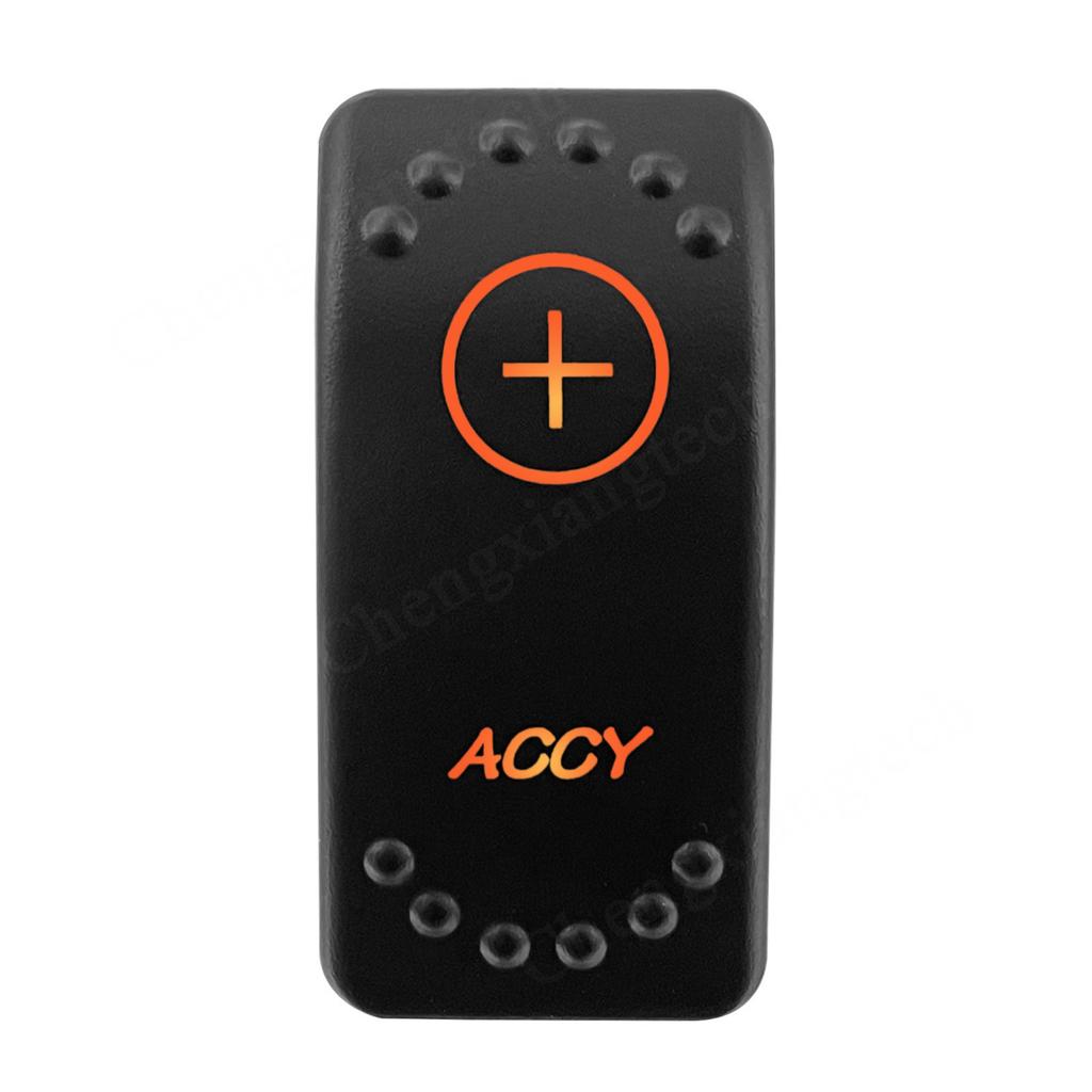12V 24V Laser Rocker Switch Orange Led Light ON OFF / ON OFF ON for Car Boat Polaris RZR Can-Am ATV UTV RV Maverick Commander