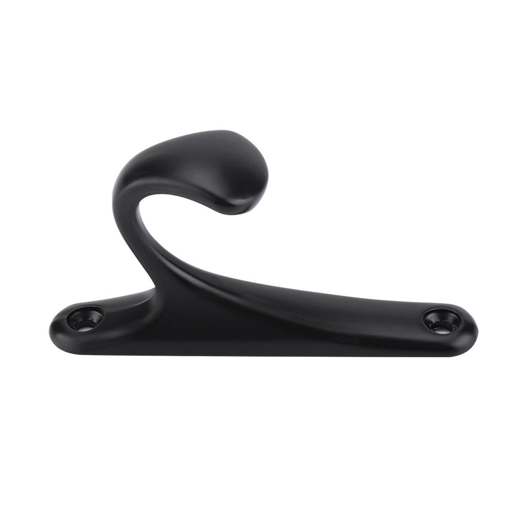 Modern Wall Mounted Coat Hook Bathroom Cloakroom Closet Clothes Rack Holder Hooks(Matte Black)