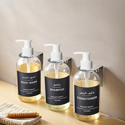 500ml Bathroom Soap Dispenser Refillable Shampoo Body Wash Conditioner Bottle Liquid Storage Container Decoration