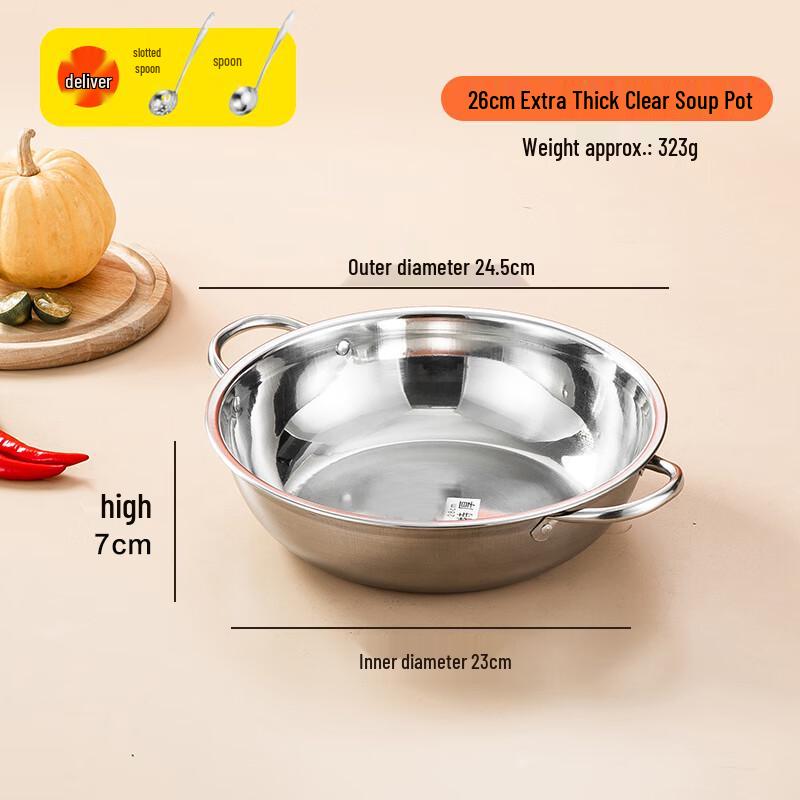 Extra Thick 304 Stainless Steel Multi-Purpose Hot Pot
