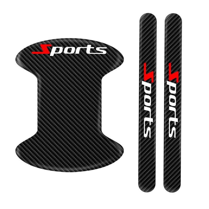 Carbon Fiber Style Door Handle Protector Film - Anti-Scratch & Decorative Sticker