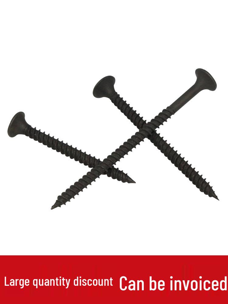 Black High-Strength Self-Tapping Drywall Screws with Phillips Countersunk Head for Gypsum Board