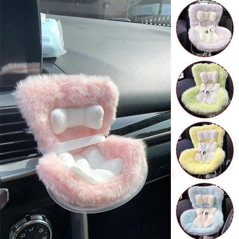 Car Doll Safety Seat for Labubu All Dolls Wihtin 18cm Cartoon Chair Seat Mat Outlet Decor for Labubu Doll Car Interior Styling