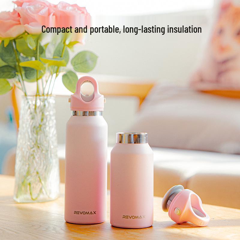 REVOMAX Threadless Insulated Stainless Steel Water Cup 365ML - Ideal for Hot or Cold Drink Outdoors