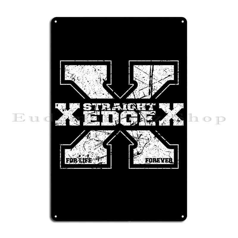 sxe straight edge Straight Edge Outta Compton Metal Plaque Poster Wall Decor Designing Club Living Room Club Tin Sign Poster 20x30cm(7.8x11.8inch)