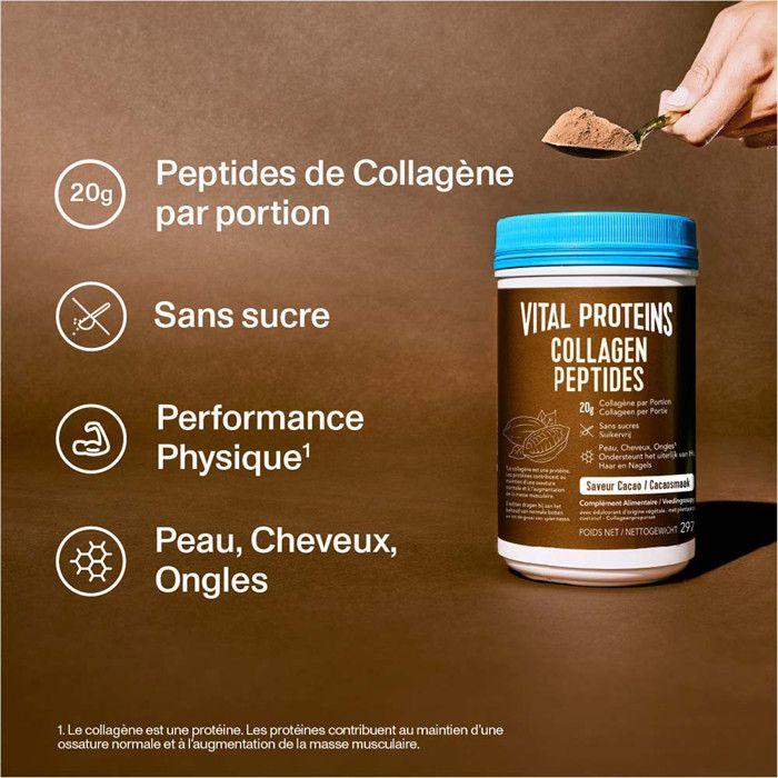 Vital Proteins Peptides de Collagène - Saveur Cacao - 297 g