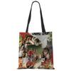Customize Oil Painting Cat Print Womens Designer Tote Bags Linen Reusable Shopping Bag For Groceries Shoulder Bags for Lady 2020 Casually