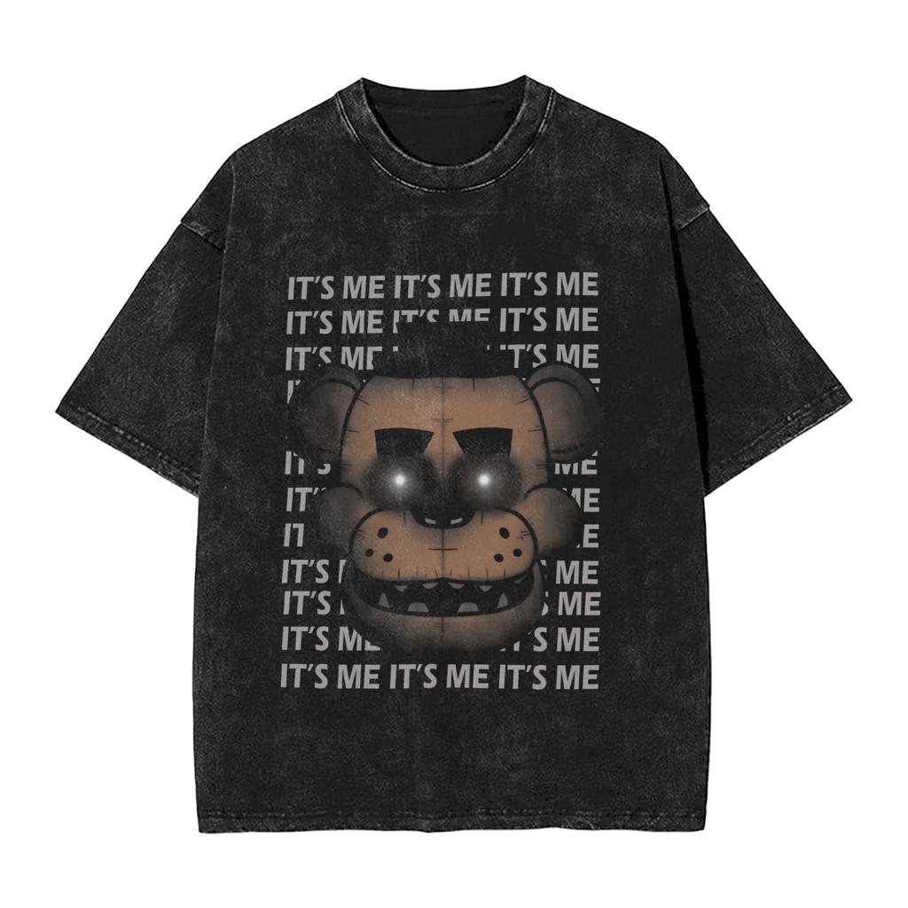 FNAF At Freddys TShirt Beach Awesome T Shirts Cotton Trendy Cool Tee Shirt For Male ShortSleeved Loose Tops