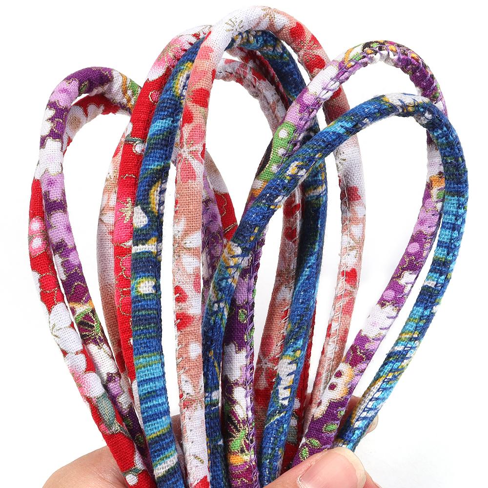 5Yards 6mm Round Cotton Cords Colorful Festive Ethnic Style Rope For Jewelry Making DIY Crafts Clothing Sewing Bracelet Supplies