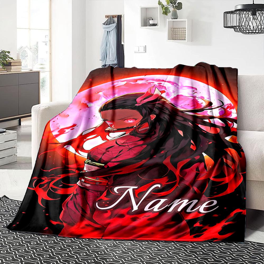 Custom Name Flame Passion Name'S Journey Party Blanket For Couch Bed Plush Cozy Fuzzy Blanket Super Soft Warm Blankets For Fall And Winter 0916304