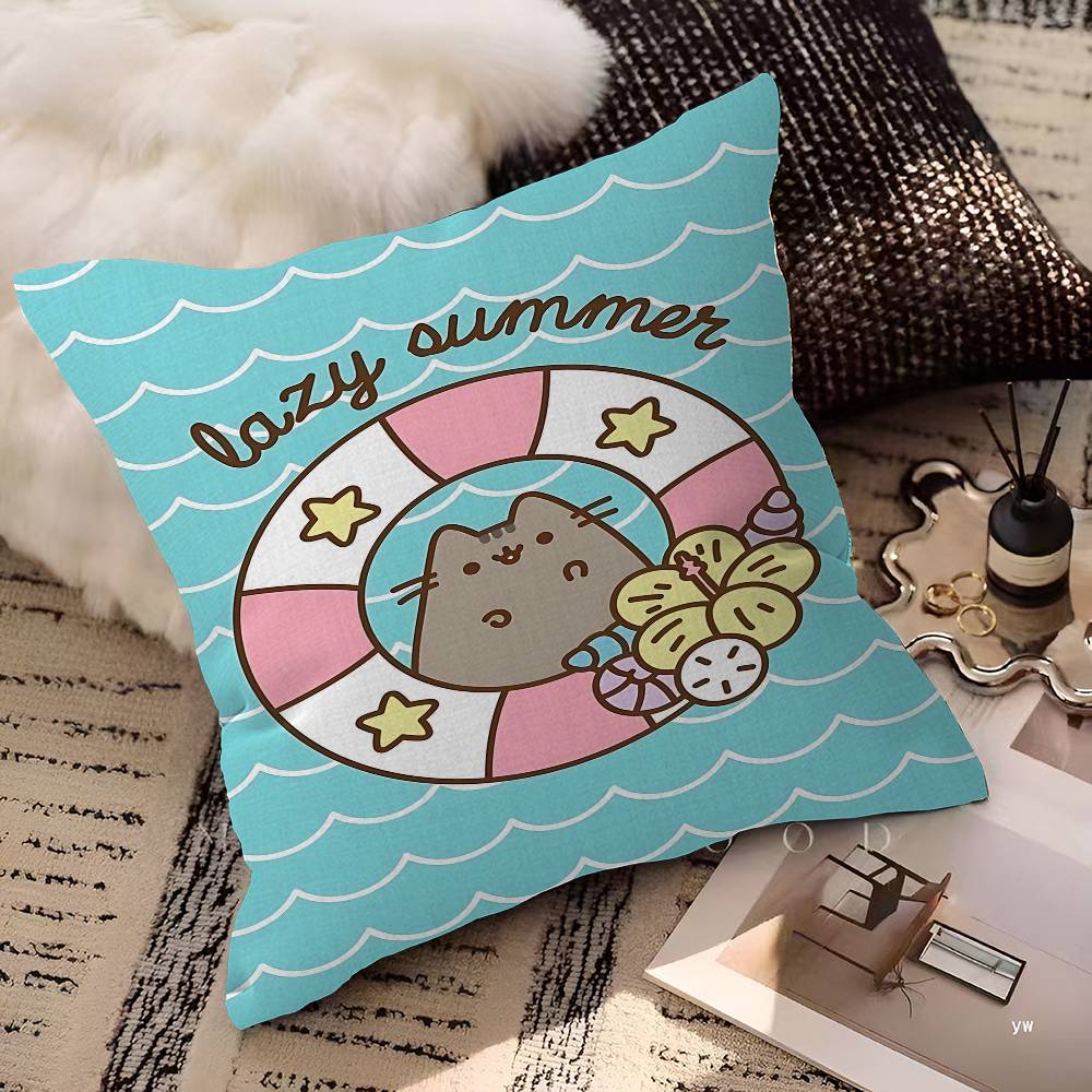 Süßes P-Pusheen Katzenkissen Geschenke Heim Büro Einrichtung Schlafzimmer Sofa Auto Kissenbezug Hülle 45x45cm