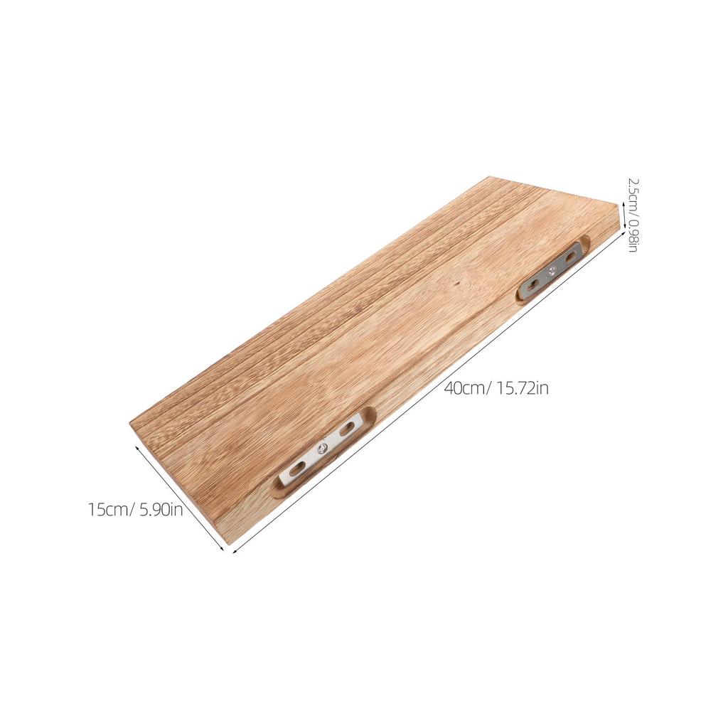 Floating Wall Shelf Modern Wood Bathroom Storage Shelves Spacesaving Sturdy Rustic Bedroom Nursery Solid MountBracket Hardware