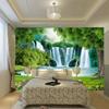 Nowoczesny krajobraz wodospadu 3D tapeta trawa krajobraz mural salon tło ściana tkanina fresk