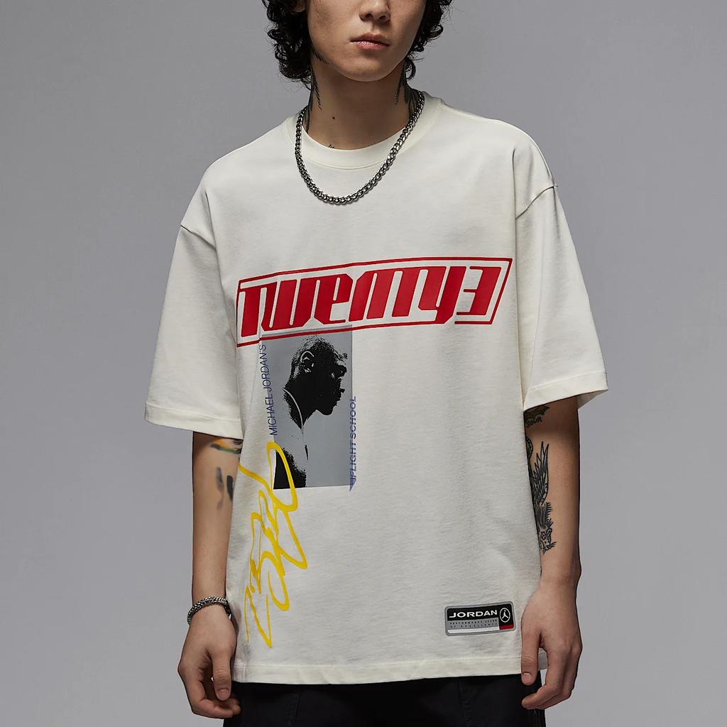 Jordan Essentials American Comfort Sports Crew Neck Short Sleeve T-Shirt Men Tops White HJ2367133