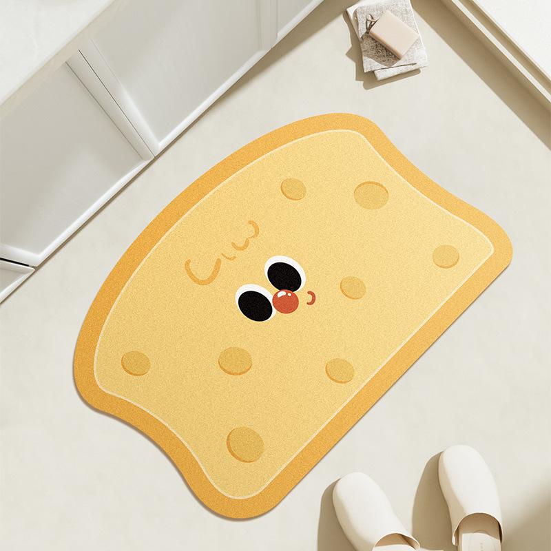 

Мультяшный Сыр Абсорбирующий Диатомовый Ил Коврик для Пола Ванная Дверной проем Быстросохнущий Противоскользящий Коврик Бытовой Легкий в Уходе Коврик для Пола 40 * 60Cm