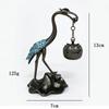Crane Incense Burner Holder Stove Lotus Incense Burner Antique Alloy Lotus Hanging Stove Tea Ceremony Craft Household Decoration