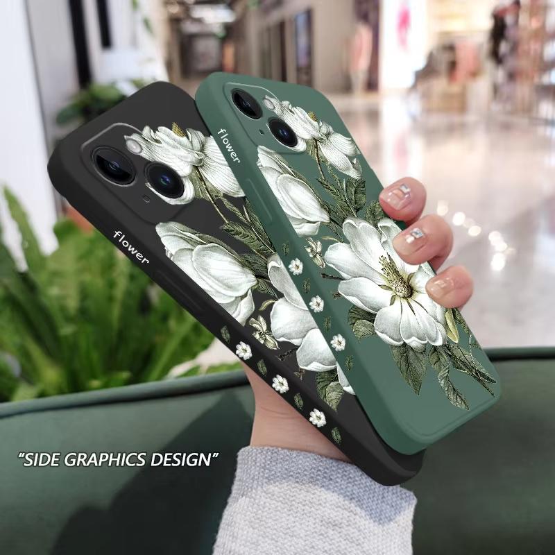 Wild Flower Phone Case For iPhone 16 15 14 13 12 11 Pro Max XS X XR 7 8 SE Funda Cover