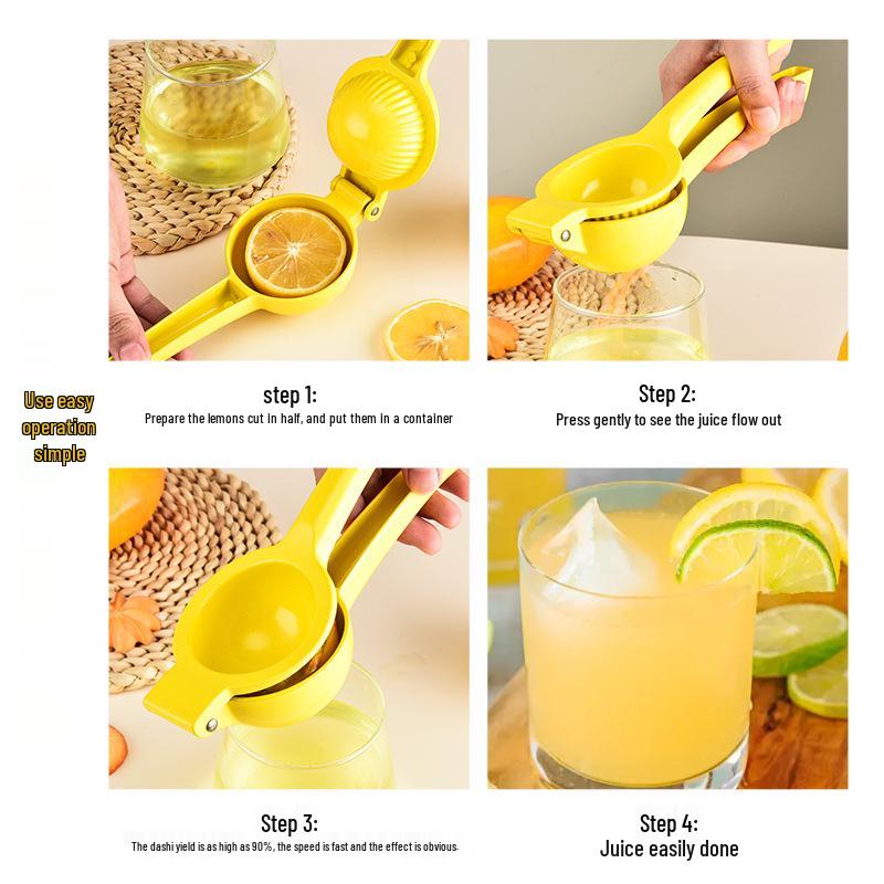 Compact Alloy Lemon and Fruit Juicer - Handheld Squeezer