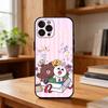 Cartoon L-LINE F-Friends Cute Brown Phone Case For iPhone17 16 15 14 13 12 11 Pro Max Plus,5G Soft Black Case