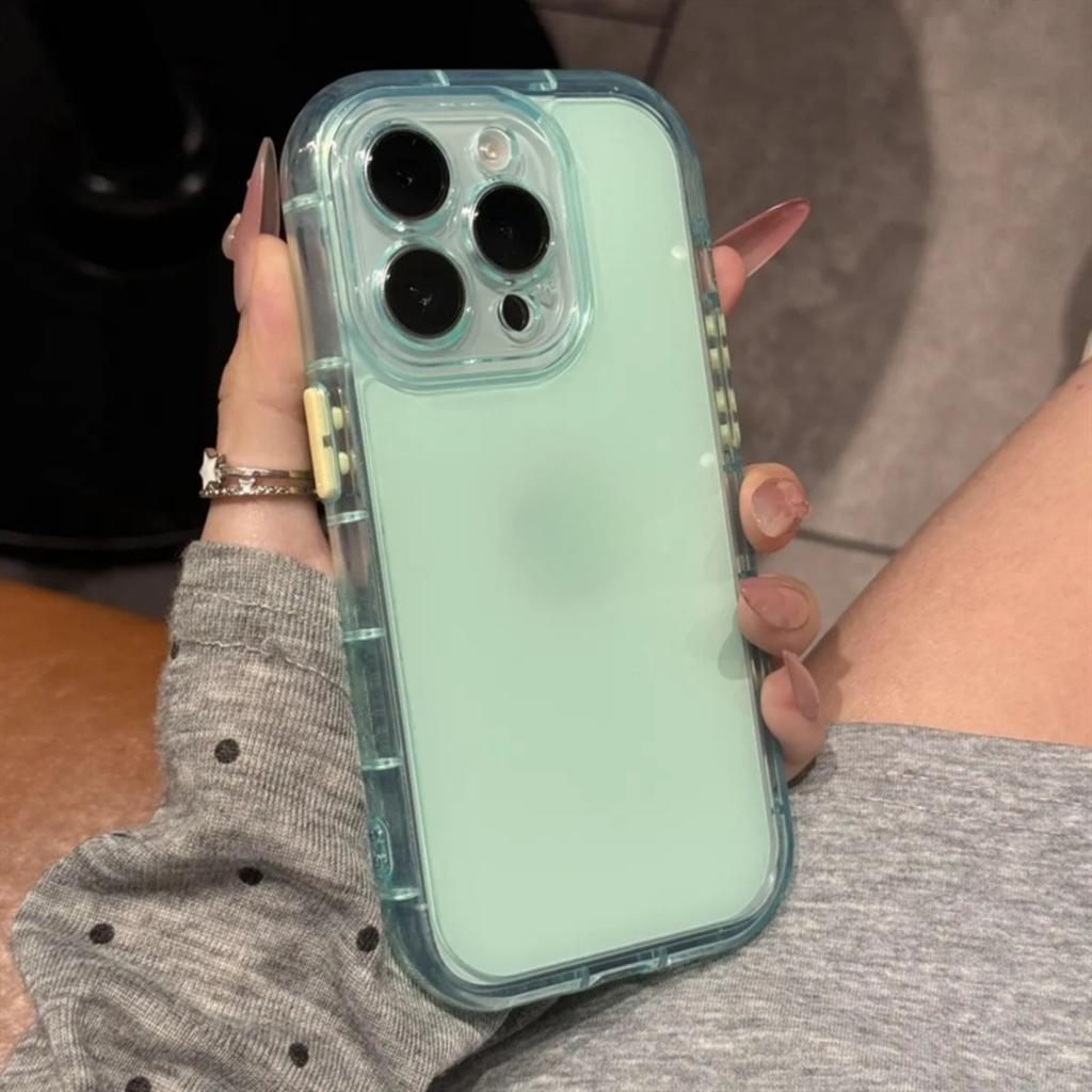 Cute Oval Soap Soft Silicone Jelly Candy Clear Case For iPhone 16 15 14 Plus 12 13 Pro Max Airbag Shockproof Camera Protect Capa