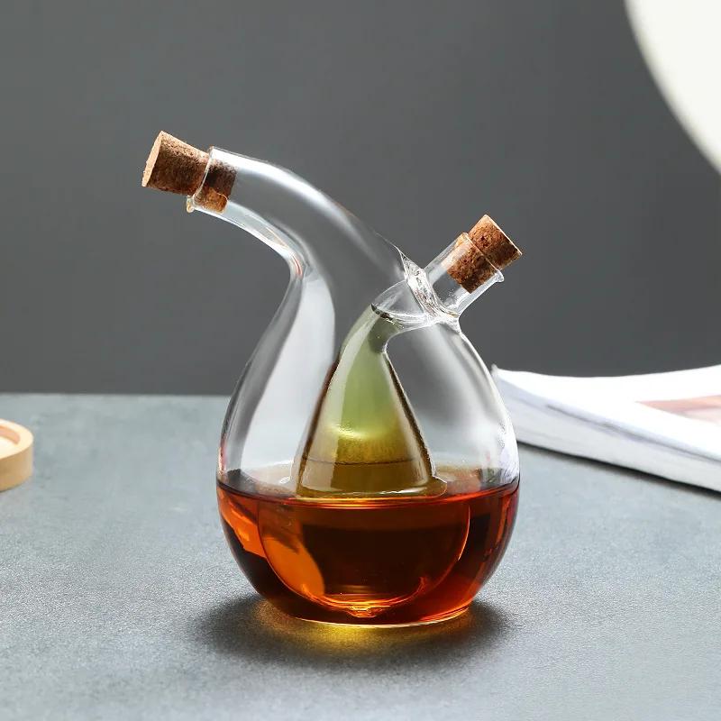 Küchenvorratsbehälter Glas Ölflasche Essigtopf Mehrzweck-Gewürzflasche/einzigartiges doppelwandiges Design Trinkflasche
