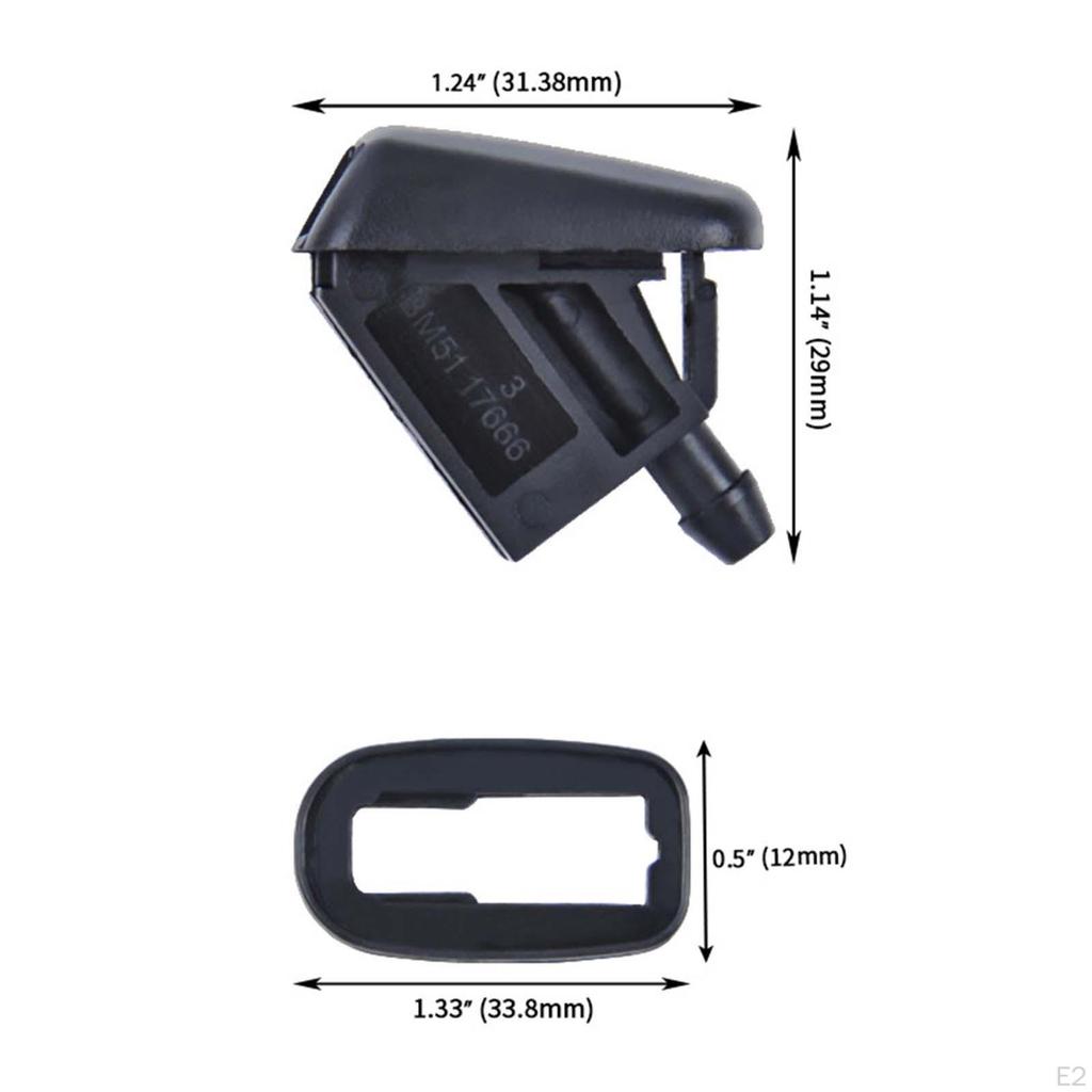 2 Stück Frontscheibenwischerdüsen Ersatzteile Wischerdüsen für Focus MK2 MK3 Fiesta