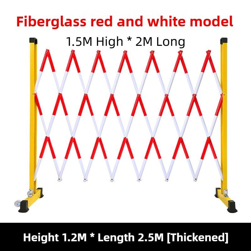 Movable Power Safety Construction Isolation Baffle Fiberglass Telescopic Fence Insulated Collapsible Tubular Guardrail