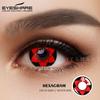 Eyeshare Lentes de contacto de colores para ojos, 1 par, lentes de colores para Cosplay de Anime, lentes de contacto rojos locos para Halloween, maquillaje de belleza