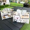 LIEI Cartoon Samoyed Leather Tissue Box