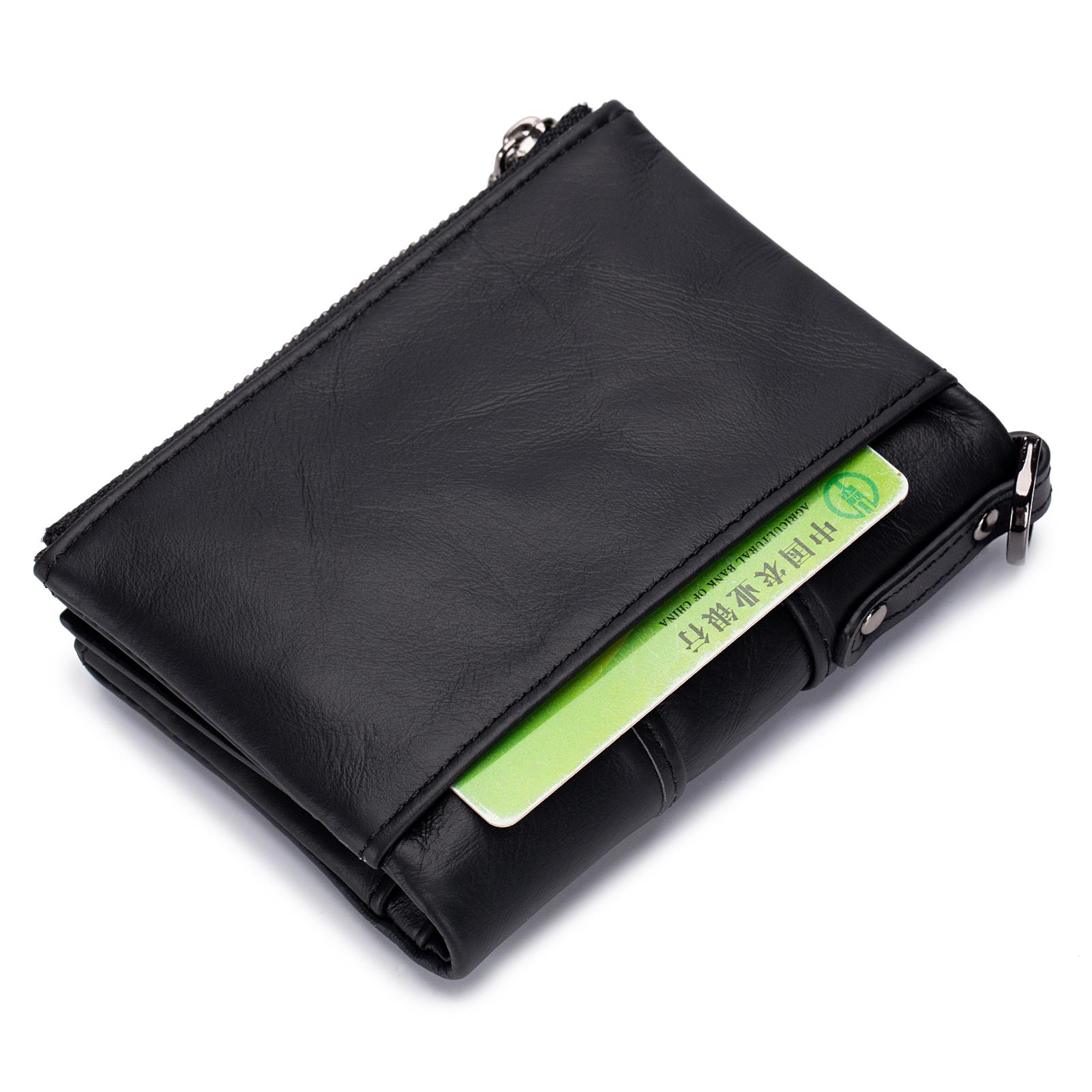 Мужской винтажный кошелек из коровьей кожи с держателем для карточек — фото 7