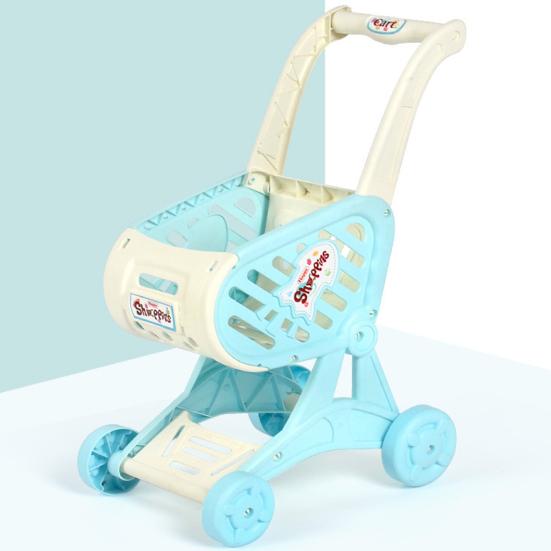 Simulation Plastic Supermarket Shopping Cart Trolley Toy Play House Kids Gift