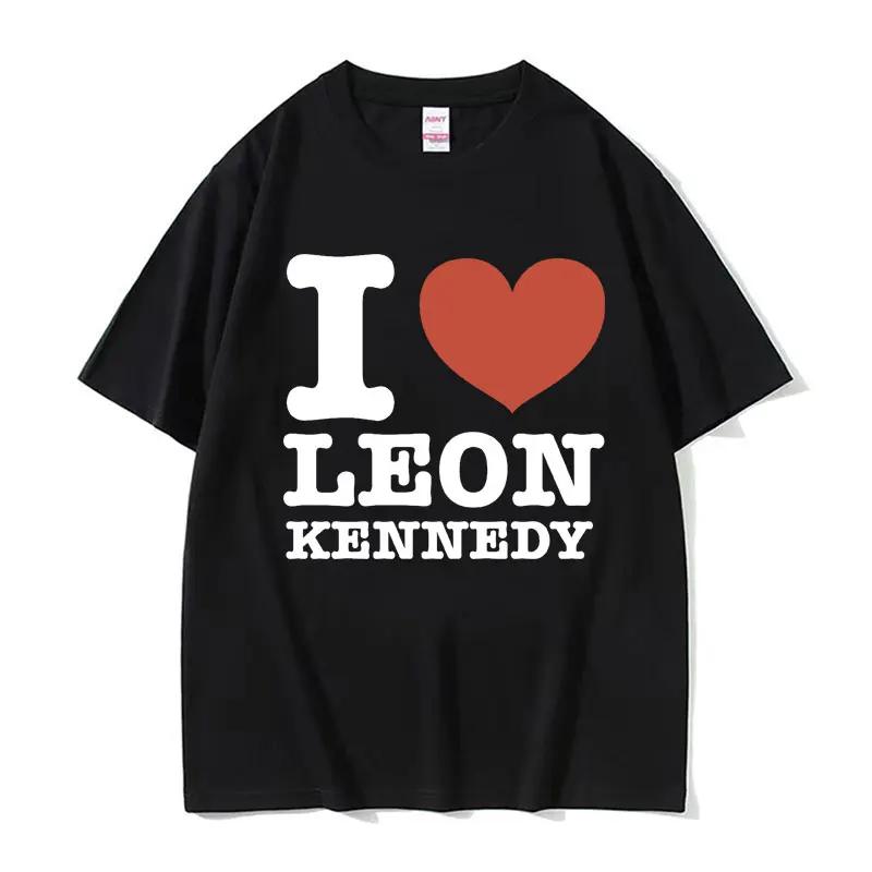 

I Heart Leon Kennedy Print T-Shirts Men Women s Clothing Fashion Vintage T Shirt Male Short Sleeve T-shirt Tops - Men s Summe... 5XL різнокольоровий