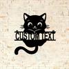 Customized Cat Metal Wall Sign, Personalized Art for Cat Lovers, Charming Hanging Decor