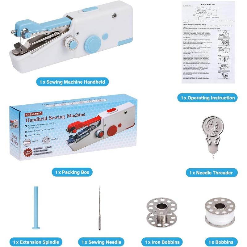 1SET handheld sewing machine, sewing machine for beginners, portable electric mini handheld sewing machine set, suitable for adults and children