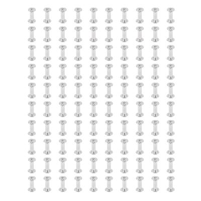 100 Ensembles Rivet à Vis M2 Acier Inoxydable Haute Résistance Tête Ronde Plate Vis d'Assemblage