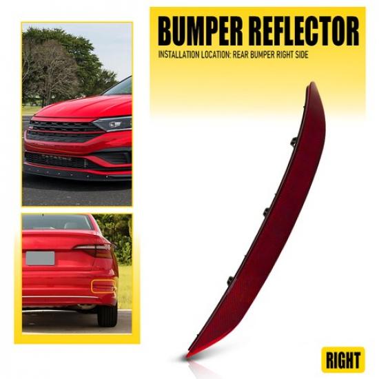 1pcs For VW Jetta - Right Side Rear Bumper Reflector Light Brake Lamp EA