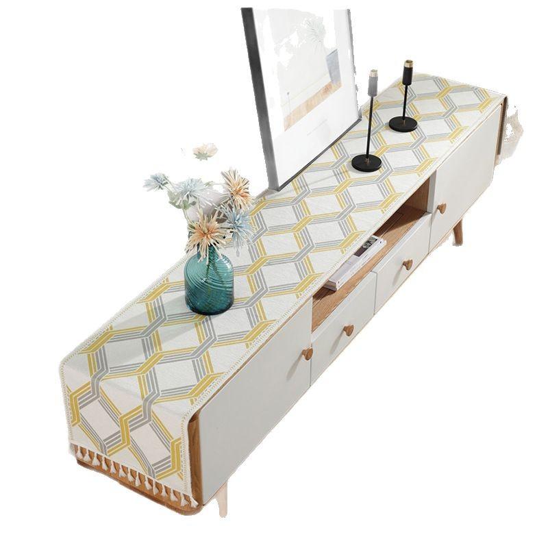 Modern Einfacher TV-Schrank Schuhschrank Abdeckung Chenille Fransen Haushalts-Tischdecke Polyester-Tischdecke Frischer Tischläufer