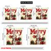 2pcs 2D flat printing Merry Christmas Party Curtains Christmas Mouse_ Versatile Durable Polyester Without Electricity Holiday