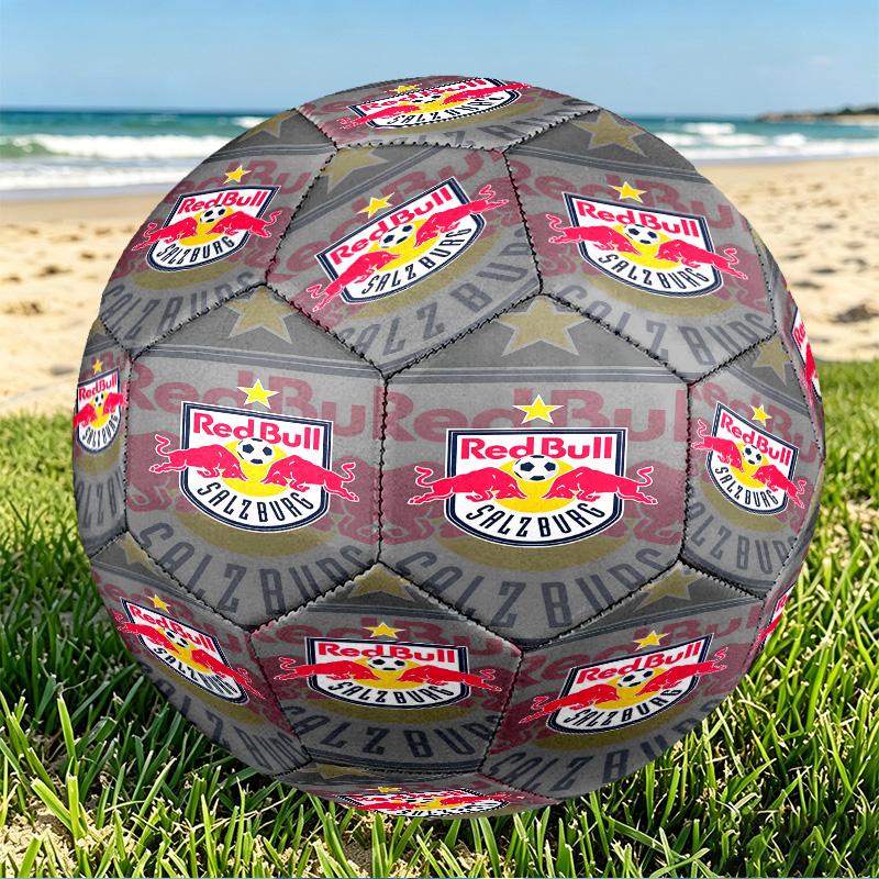 RB Leipzig Print Size 5 Soccer Ball, PU Wear Resistant Football for Match Training and Daily Practice, Birthday Gift for Soccer Fans