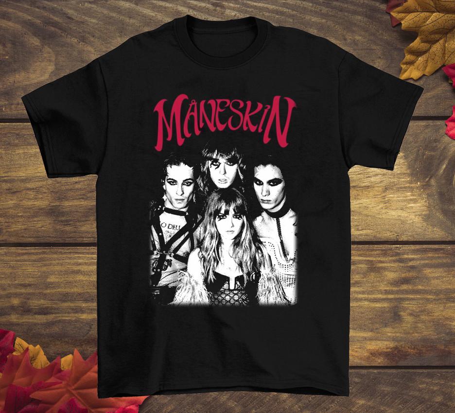 Maneskin Band 2022 Music Gift For Fan Black All Size T-Shirt AH1064 XXXL