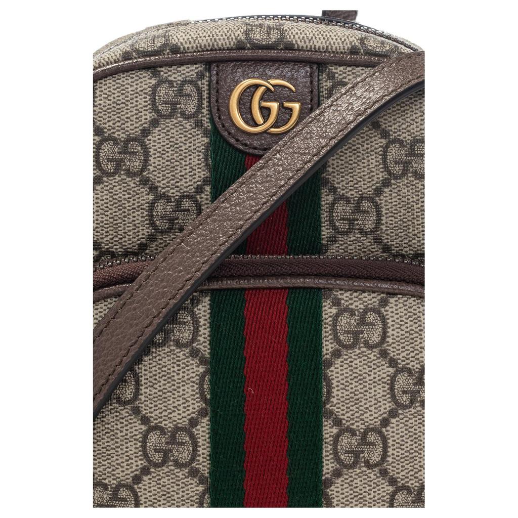 Gucci Ophidia Vintage Logo Stripe Web Canvas And Leather Messenger Camera Bag Mini Unisex Bags 671682-96IWT-8745