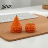 Small Pumpkin Collectible Halloween Stress Toy Retractable Spiral Fidget Sensory Toy for Plastic Ornament Kids Adults 3D Printed Desktop Decoration,