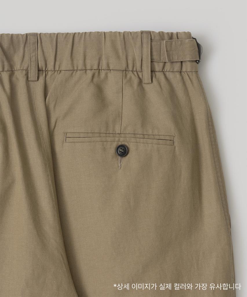 ANOTHER OFFICE Santiago Linen Pants Flexible (Khaki)