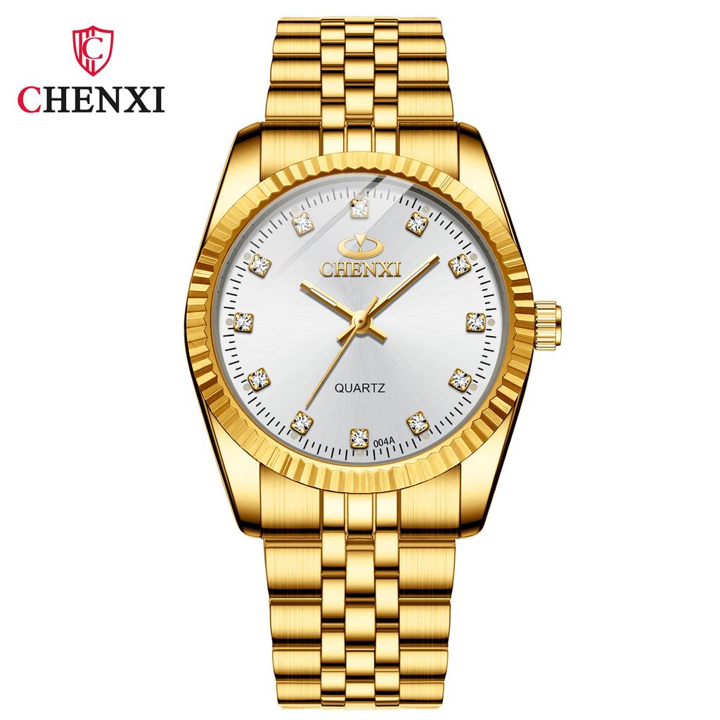 Men'S Women'S Watch Waterproof Alloy Watch Luminous Watch Women'S Men'S Gold Couple Watch