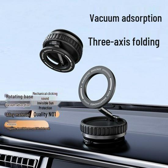 Universal Magnetic Car Phone Holder with Suction Cup for In-Car Navigation